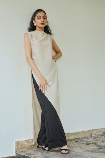 Riva Asymmetrical Set Beige