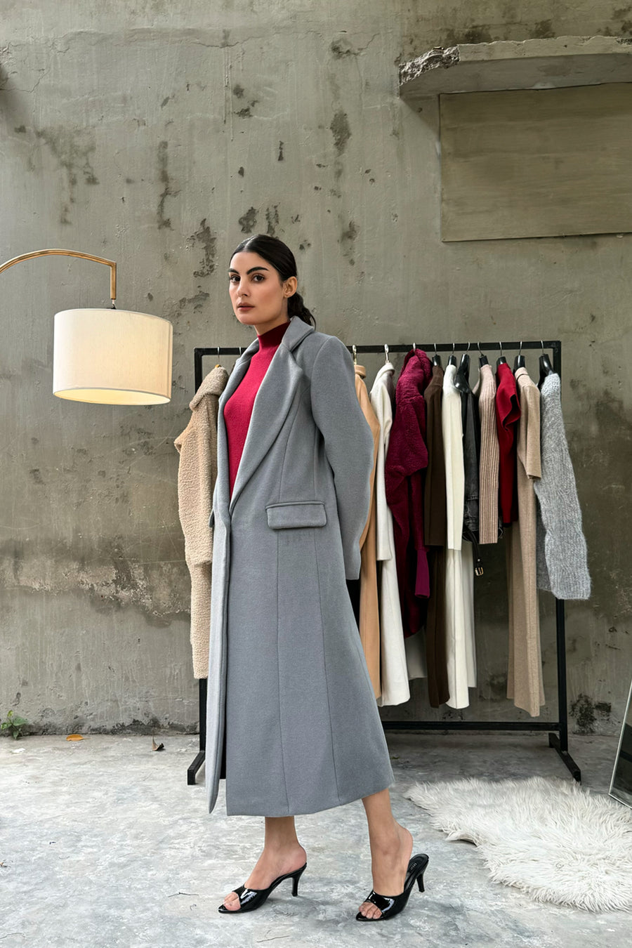 Levante Long Coat Grey