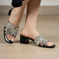 Estrella Block heel Black (Ship in 2 Weeks)