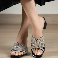 Estrella Block heel Black (Ship in 2 Weeks)