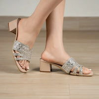 Estrella Block heel Nude (Ship in 2 Weeks)