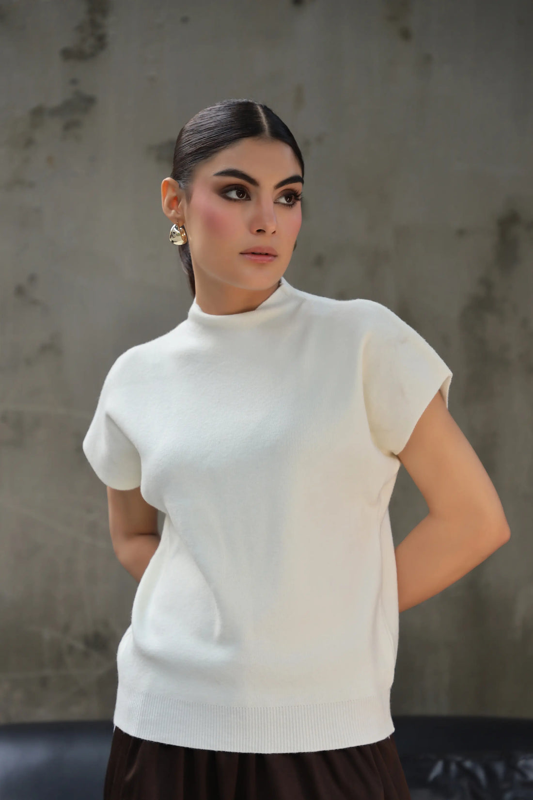 Willow Sweater Top Pure White