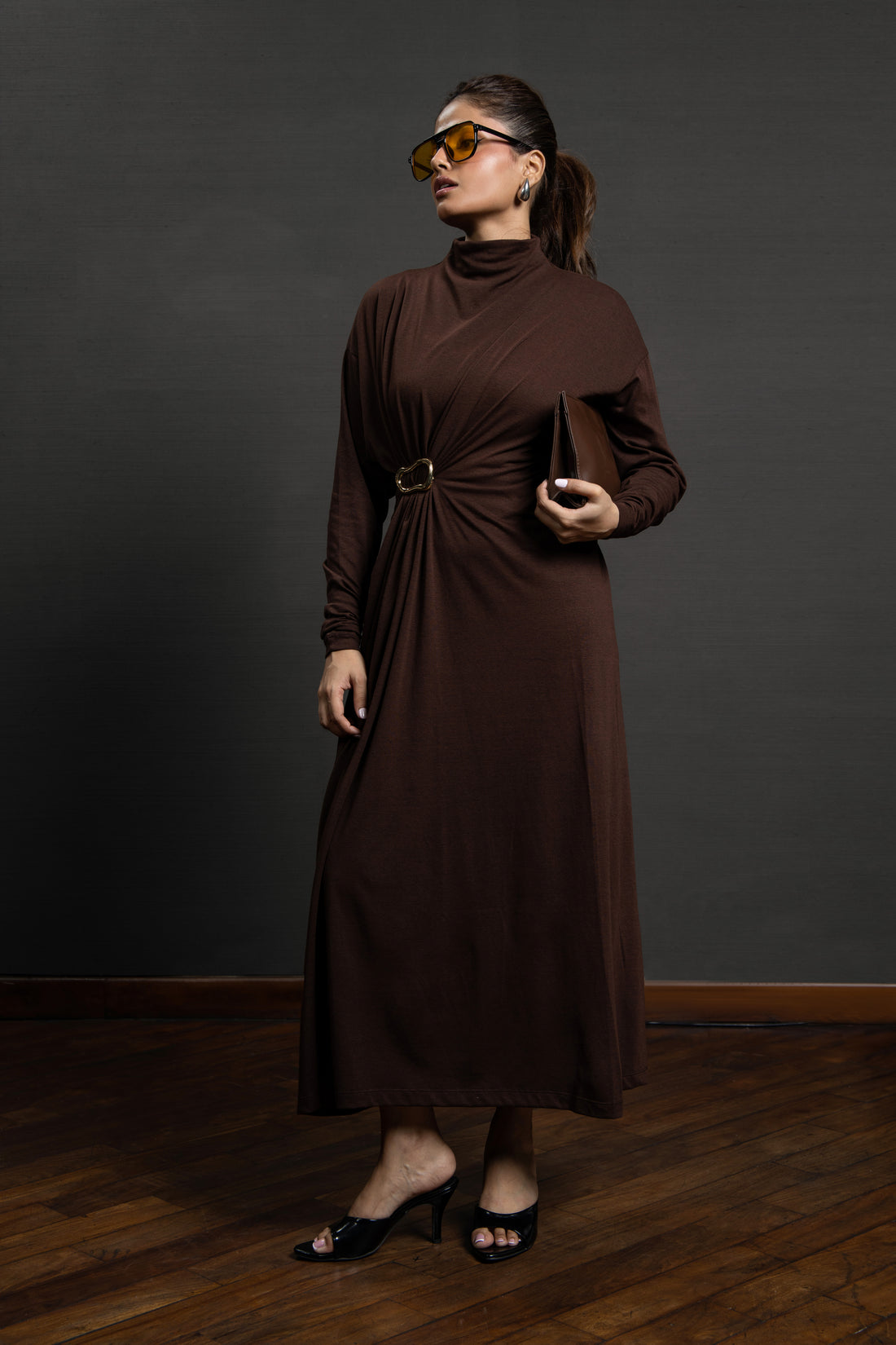 Kimora Long dress Brown