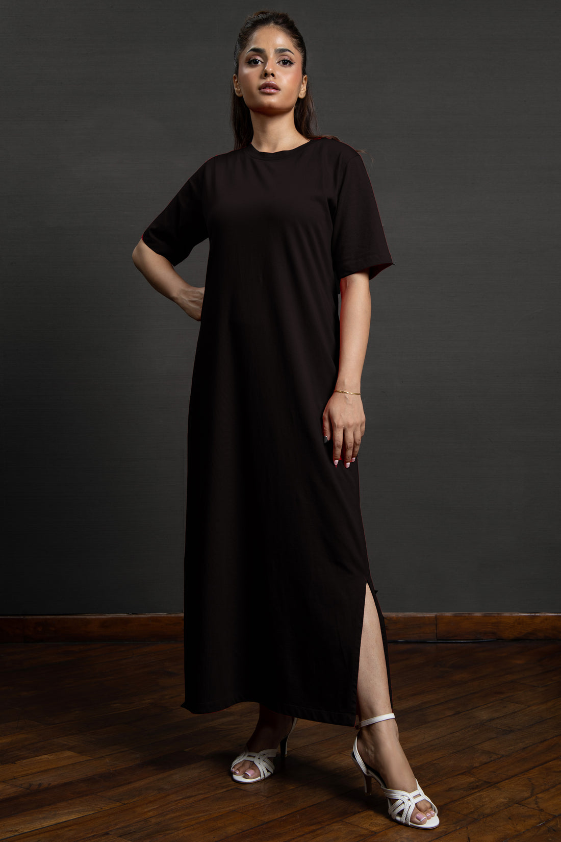 kaira long shirt dress Black