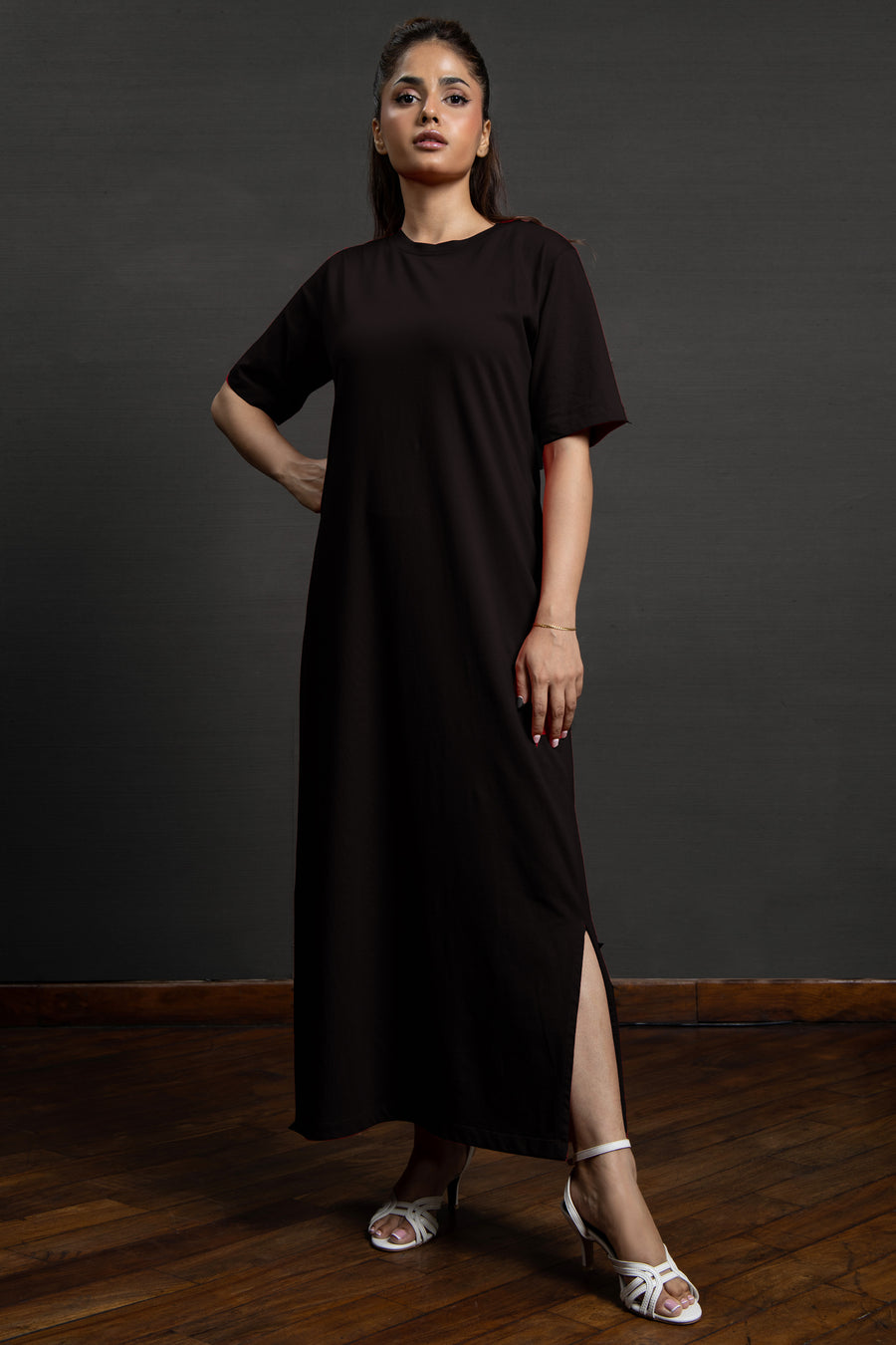 kaira long shirt dress Black