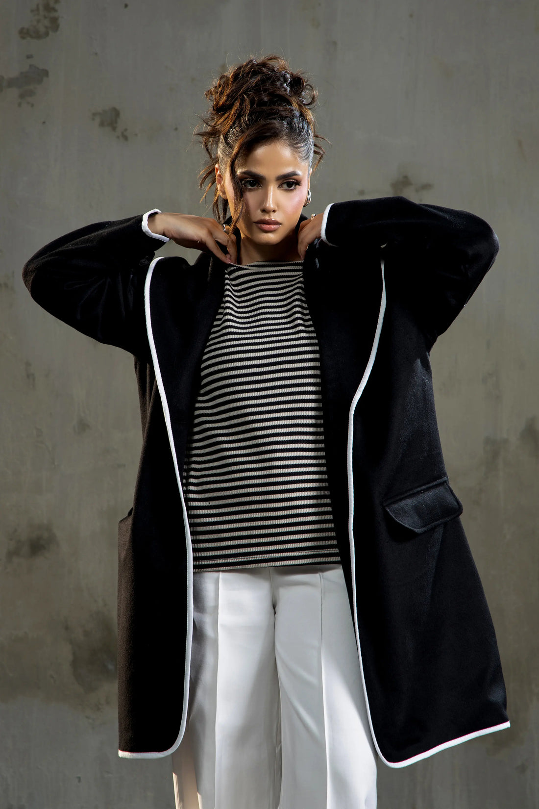 Melia Woolen Coat Black