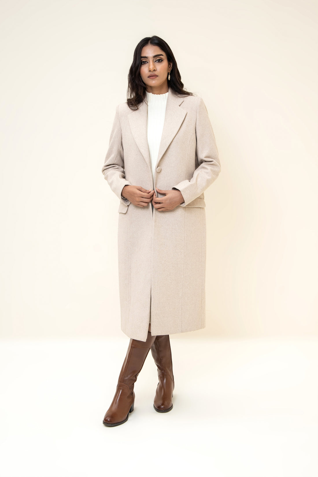 Amelie Long Coat off white