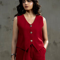 Lady Loud Waist Coat Red