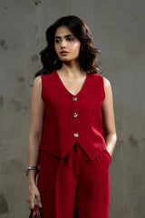 Lady Loud Waist Coat Red