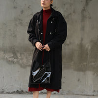 Cavallo woollen Long Coat  Black
