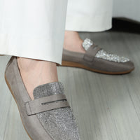 Bugatti Glitter Moccasin Grey