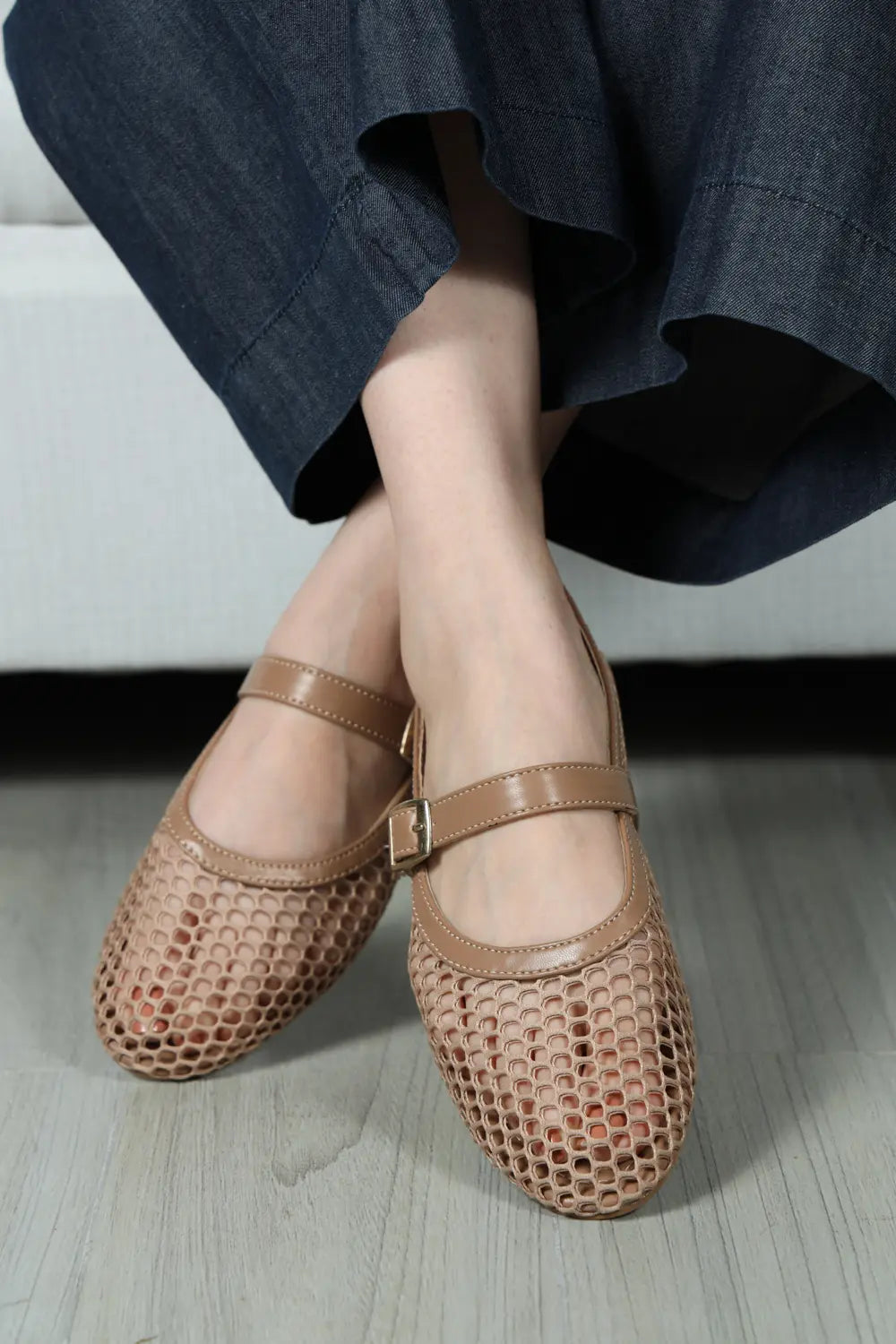Lola Mary Janes Beige