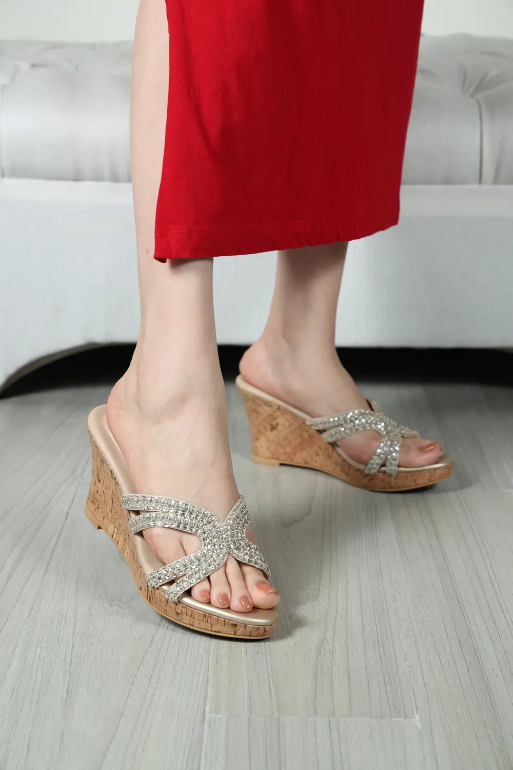 Amalfi wedge Heel Gold