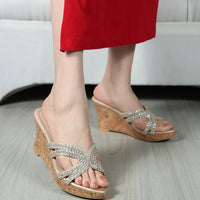 Amalfi wedge Heel Gold