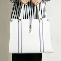 Tokyo Tote Bag White n Lilac