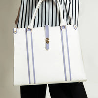 Tokyo Tote Bag White n Lilac
