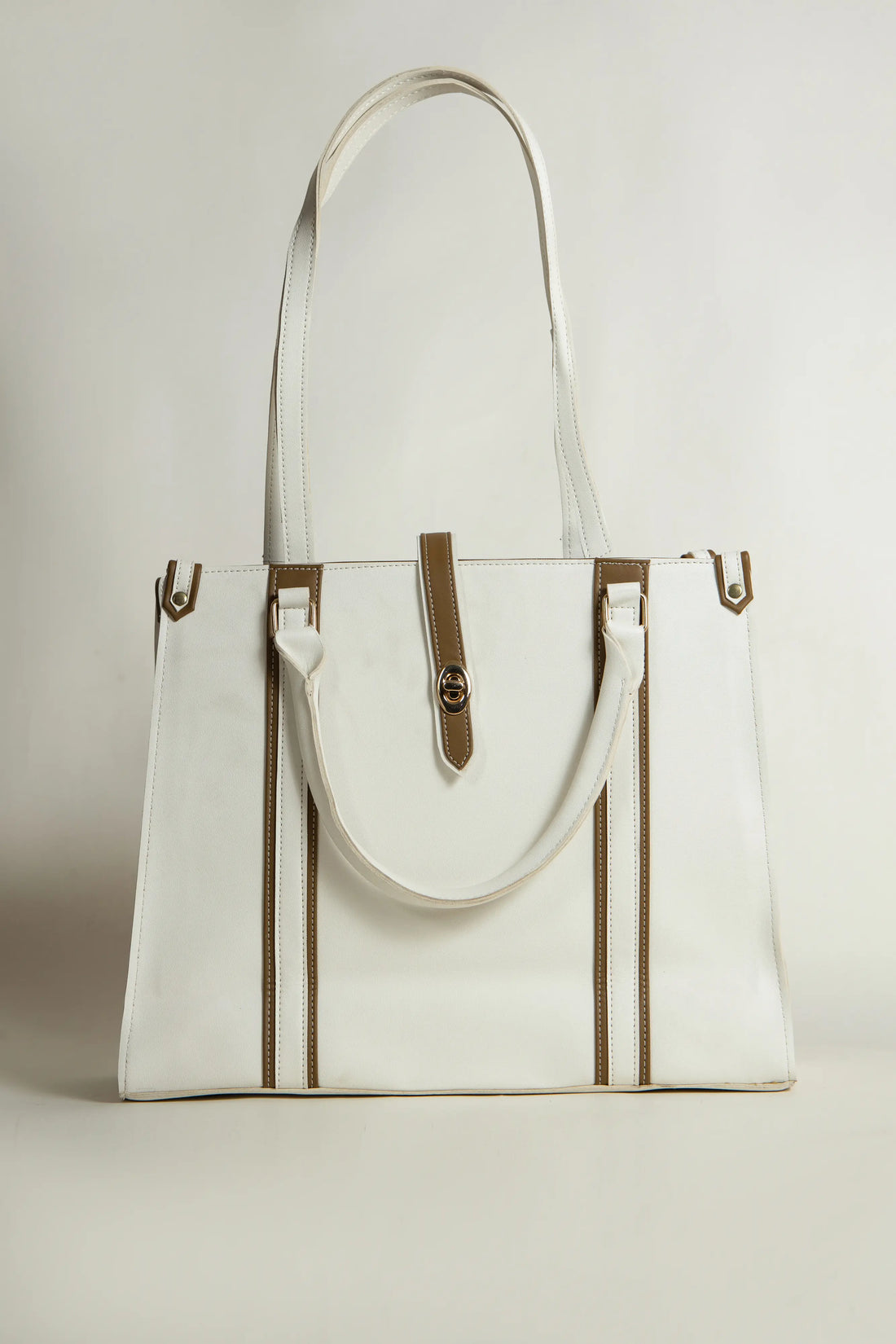 Tokyo Tote Bag White n Brown