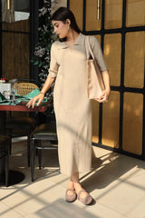 Rowan Sweater Dress Light Brown