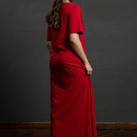 kaira long shirt dress Red