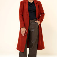 Chloe long coat Rust