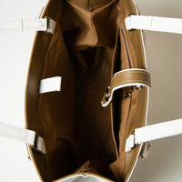 Tokyo Tote Bag White n Brown