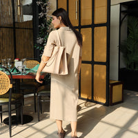 Rowan Sweater Dress Light Brown