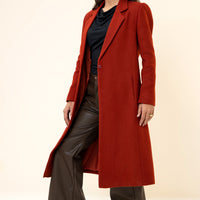 Chloe long coat Rust