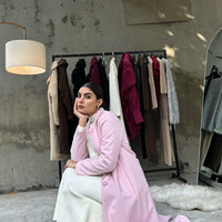 Chloe long coat pink