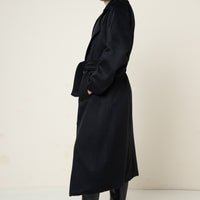 JUNO BELTED COAT- Featherwarm  (BLACK)