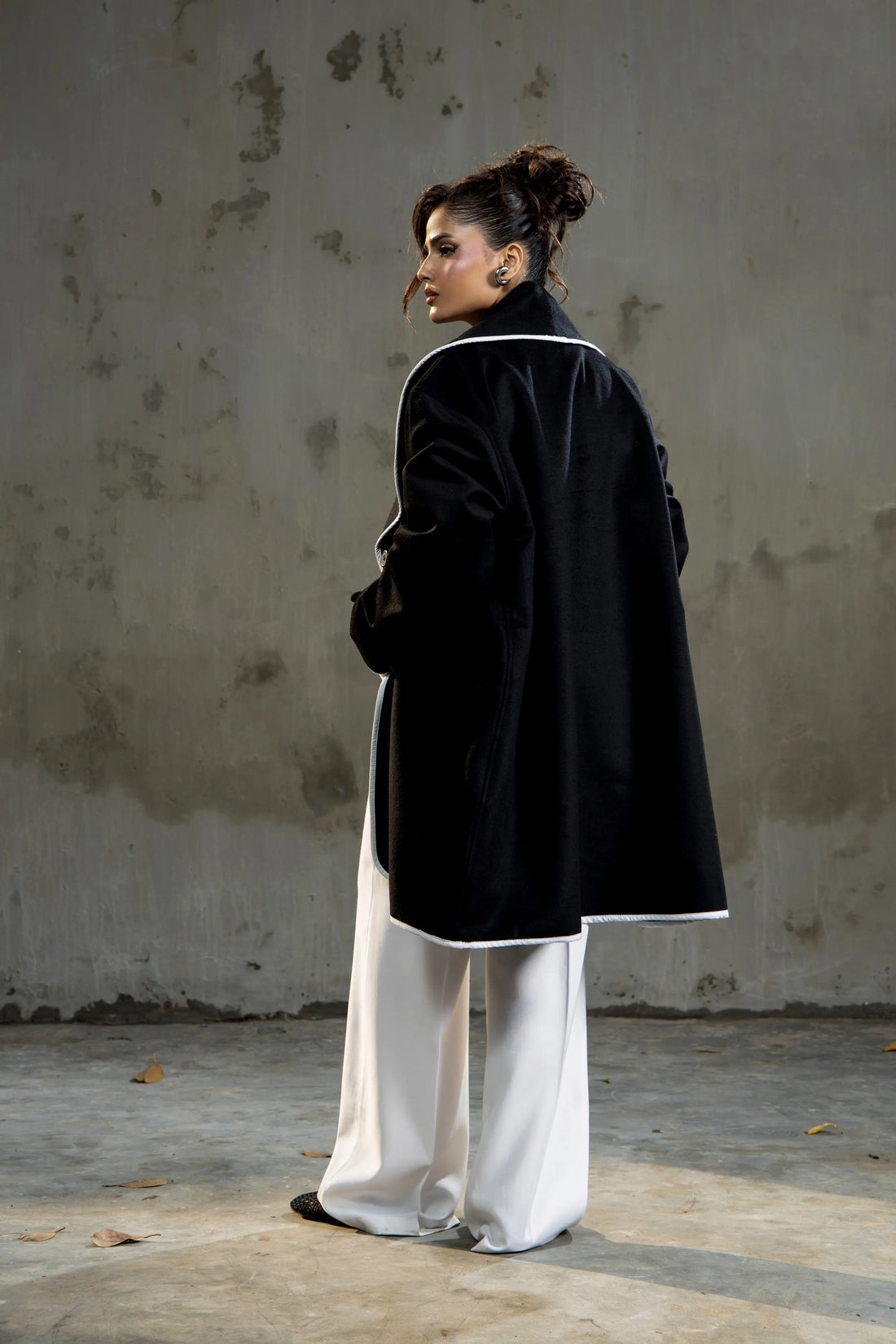 Melia Woolen Coat Black