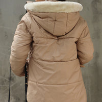 Alaska NEO Soft Puffer Jacket with Fur Hoodie (Tan)