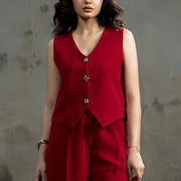 Lady Loud Waist Coat Red