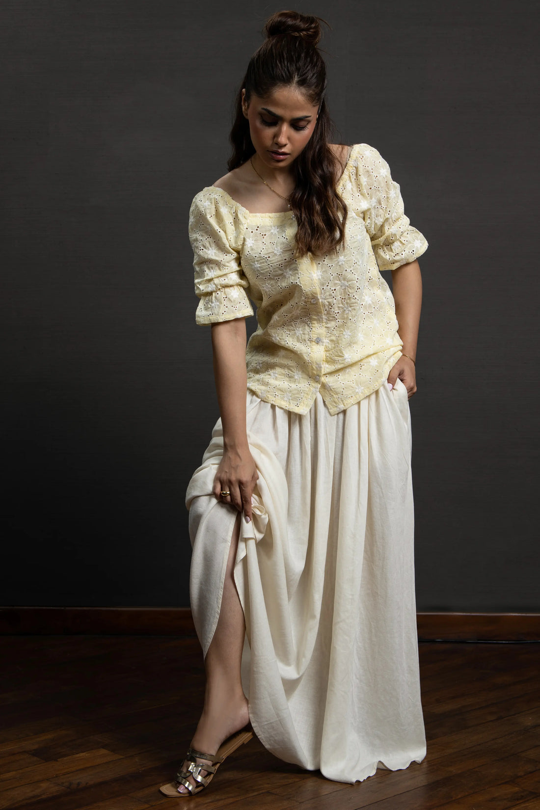 Dahlia Top Butter yellow