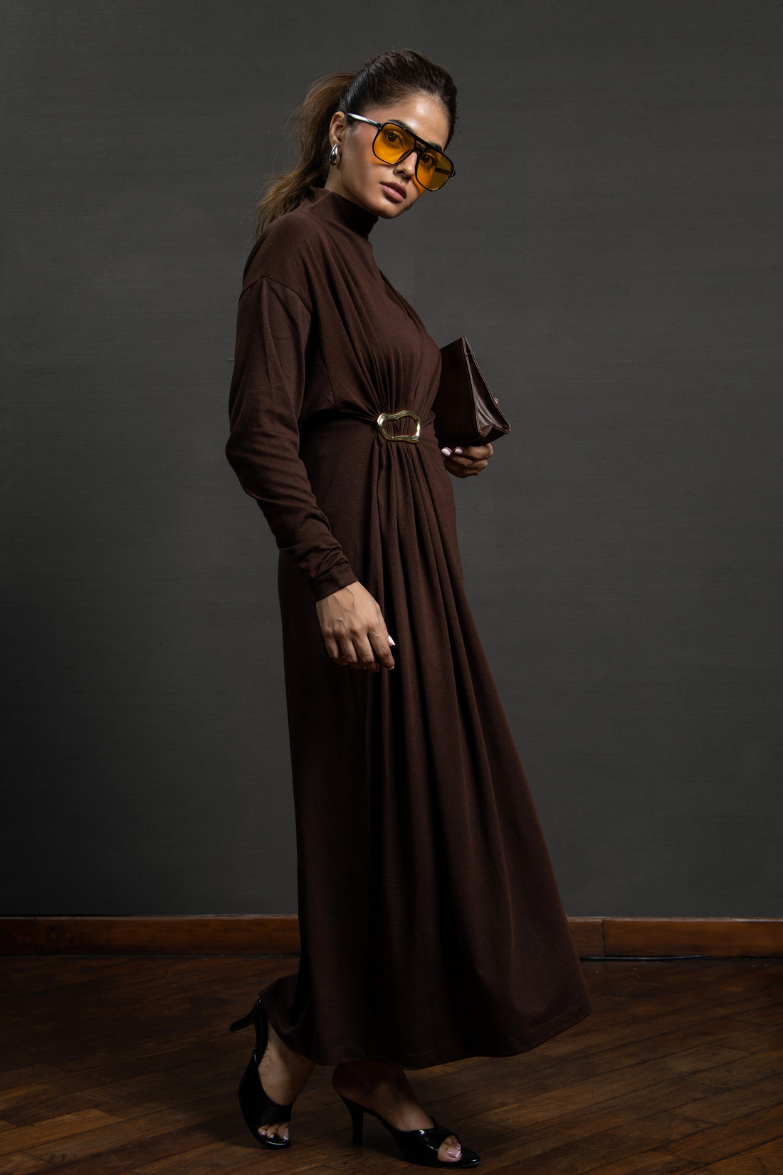 Kimora Long dress Brown