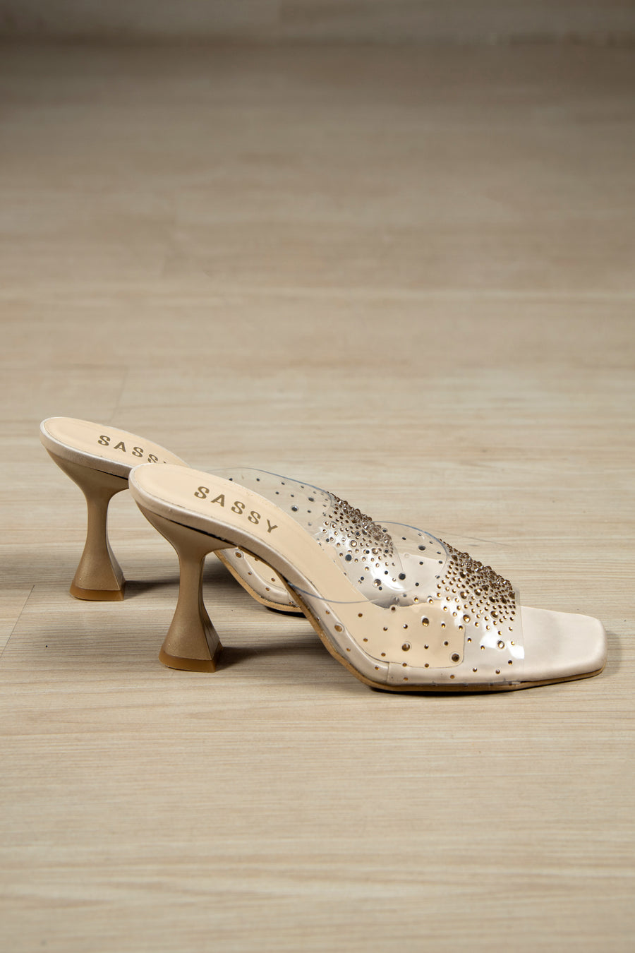 Elli Clear Heel Gold