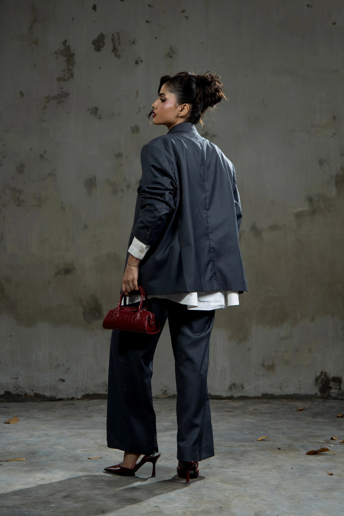 Boss Babe Oversized Blazer Grey