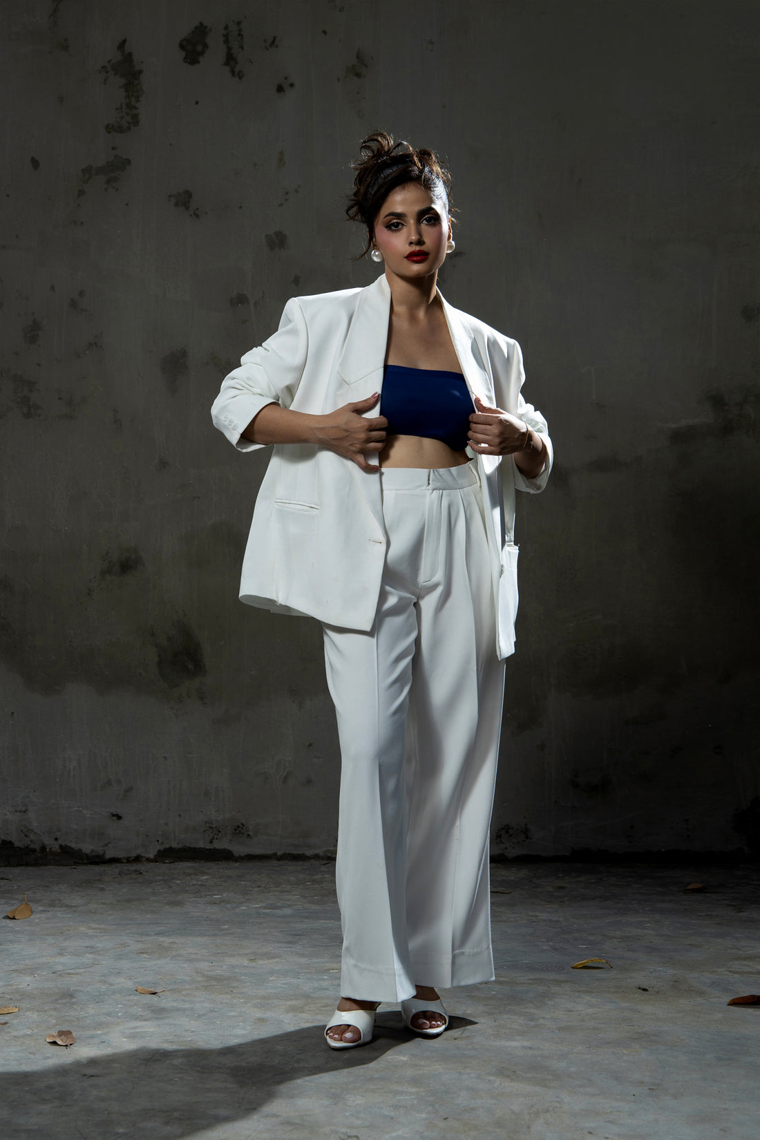 Boss Babe Oversized Blazer White