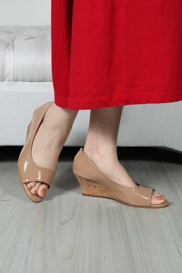 Anouk Wedge Peep Toe  (Ship in 7days )