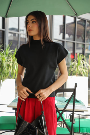 Willow Sweater Top Black