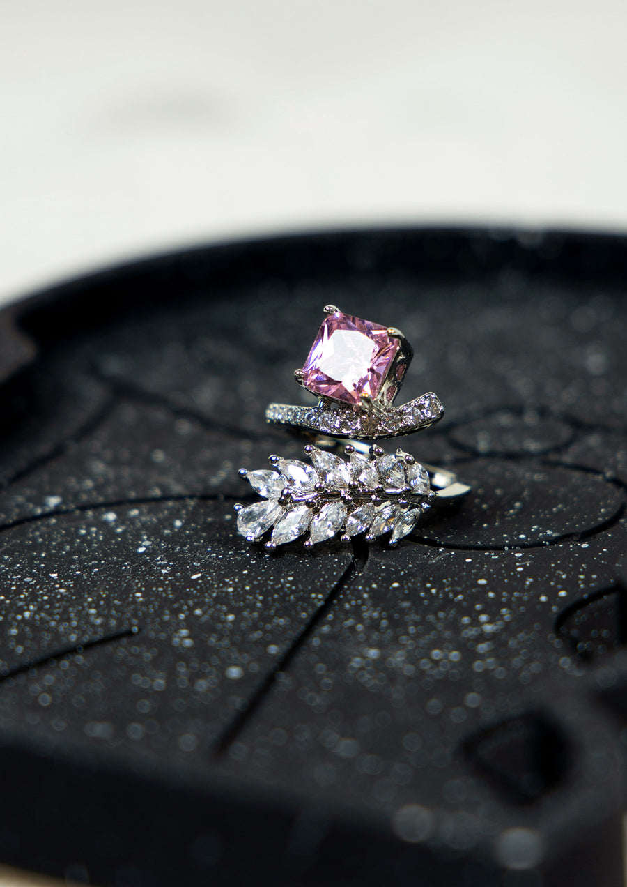 Frosted Fern Adjustable Ring