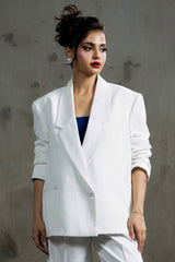 Boss Babe Oversized Blazer White
