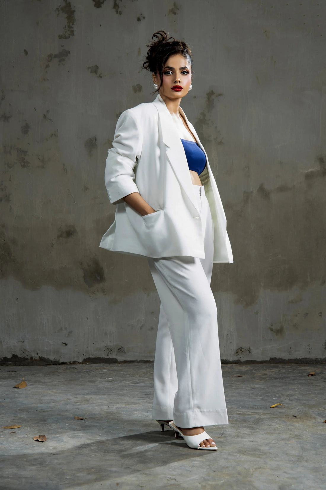 Boss Babe Tailored Trouser  White