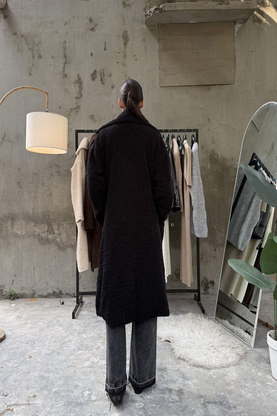 Vienna Teddy Coat Black