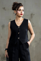 Lady Loud Waist Coat Black