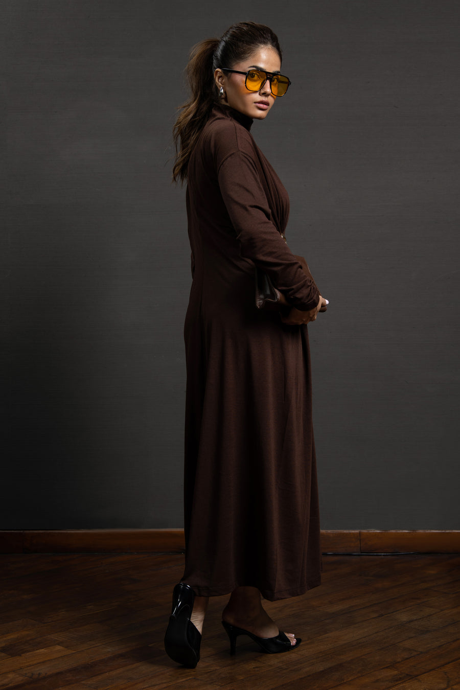 Kimora Long dress Brown