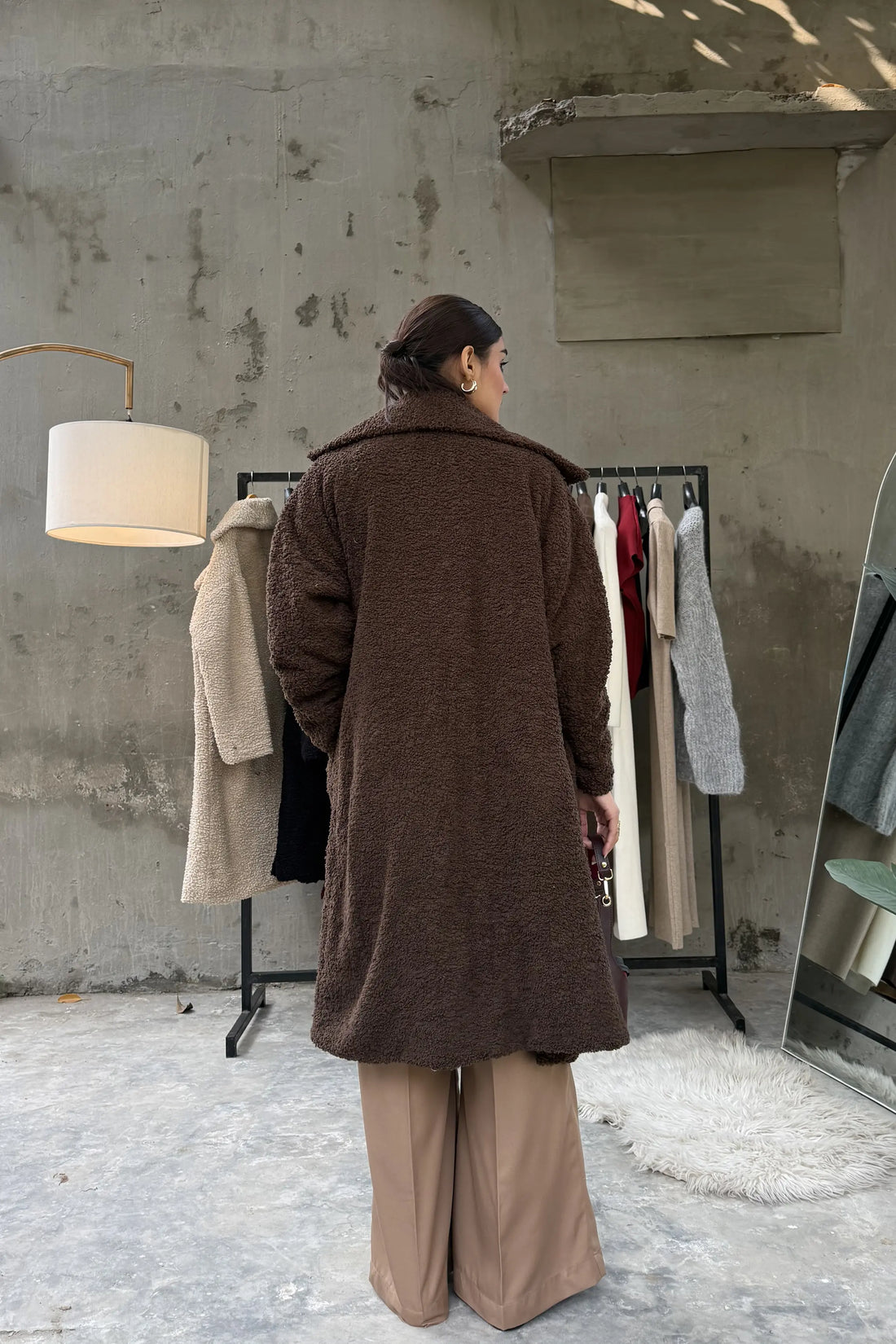 Vienna Teddy Coat Chocolate Brown