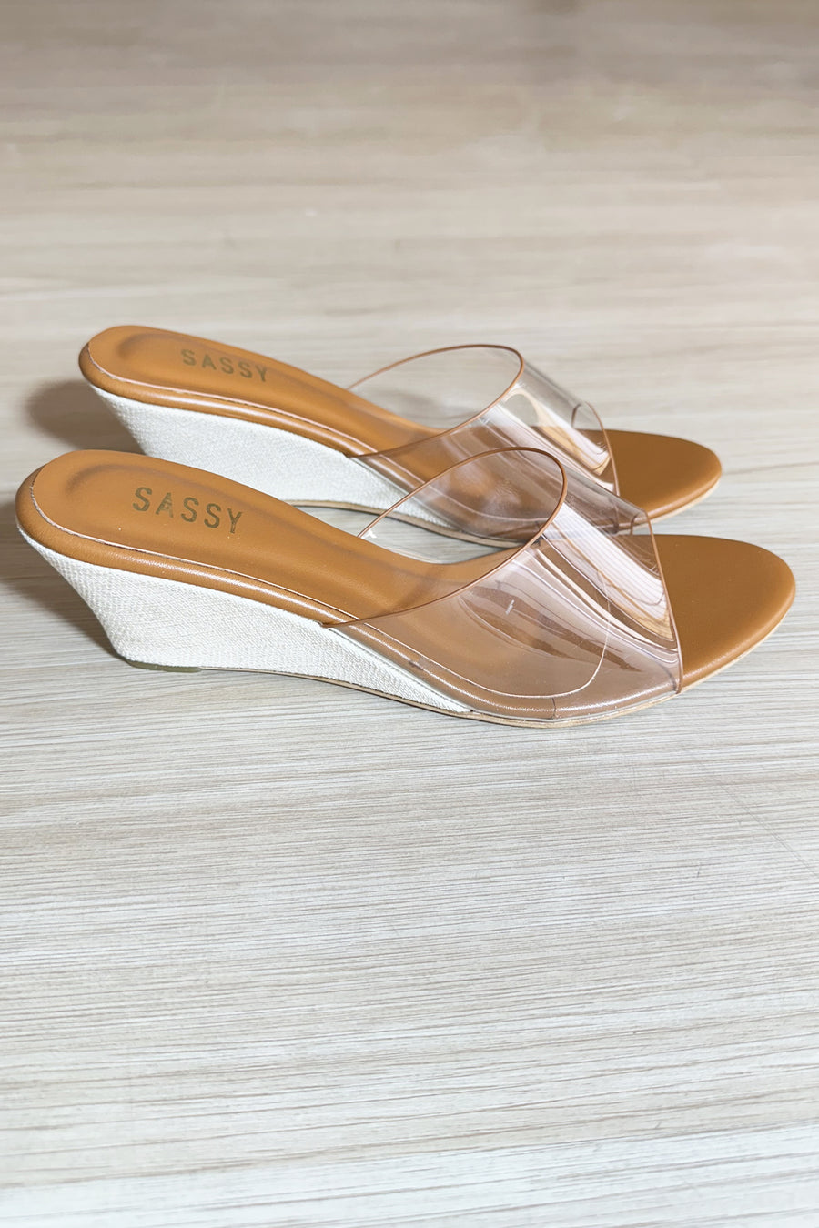 Saint Tropez wedge heel coffee