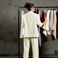 Boss Babe Tailored Trouser  Butter Yellow