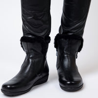 Brussels Glide fur boots Black