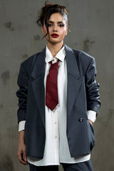 Boss Babe Oversized Blazer Grey